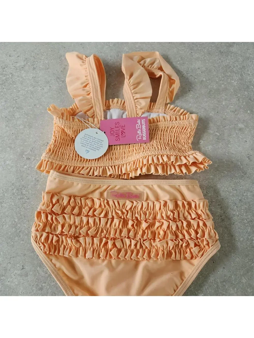 ruffle butts 2 pieces girls swimming suit sz 8 NEW